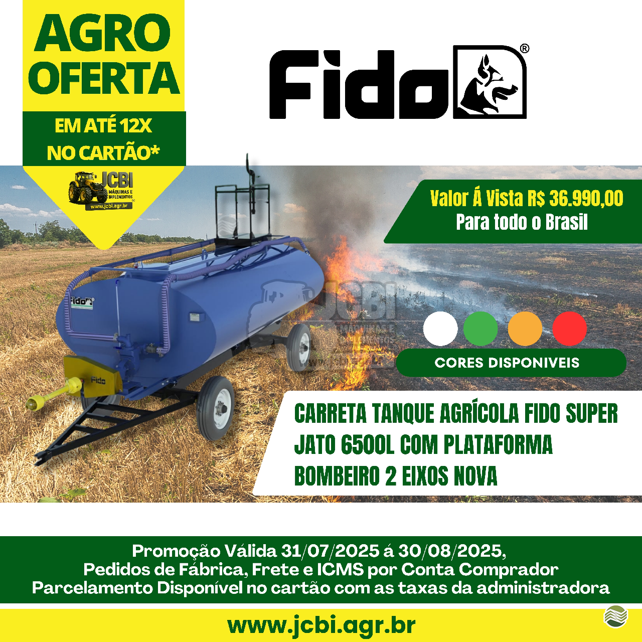 IMPLEMENTOS AGRICOLAS CARRETA TANQUE TANQUE 6500 LITROS JCBi Máquinas e Implementos Agrícolas MARACAJU MATO GROSSO DO SUL MS